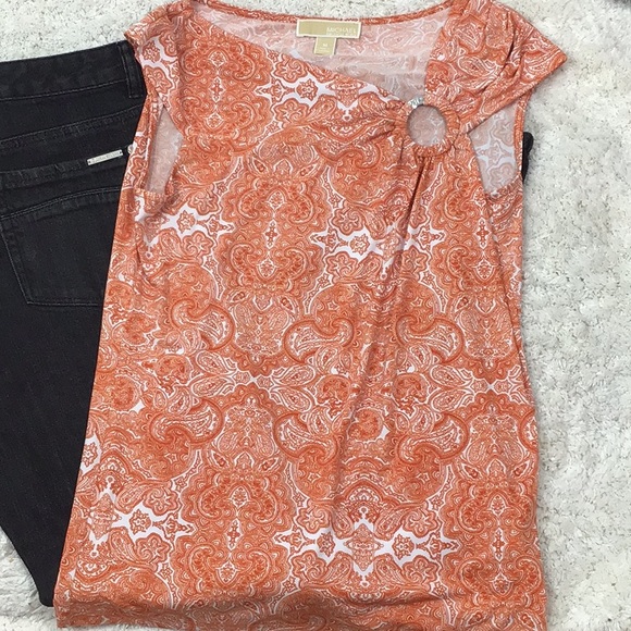 Michael Kors black bootcut jeans + MMK top - Picture 2 of 8